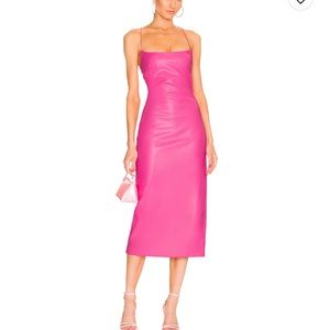 Hot Pink Bardot Dress